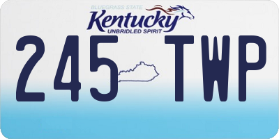 KY license plate 245TWP