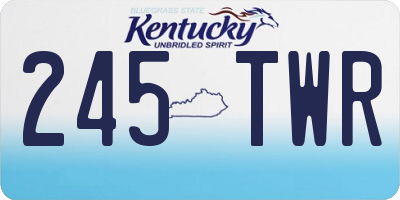KY license plate 245TWR