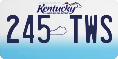 KY license plate 245TWS