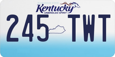 KY license plate 245TWT