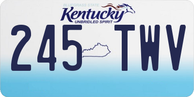 KY license plate 245TWV