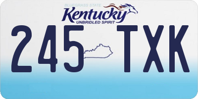 KY license plate 245TXK