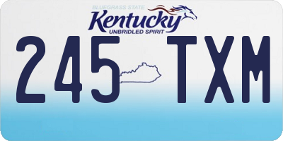 KY license plate 245TXM