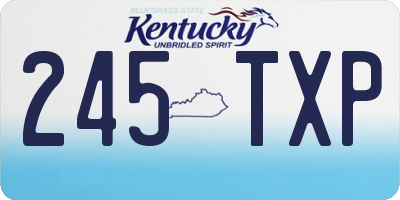 KY license plate 245TXP