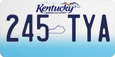 KY license plate 245TYA