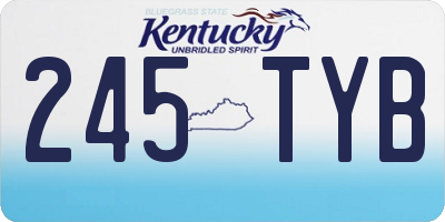 KY license plate 245TYB