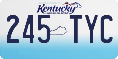 KY license plate 245TYC