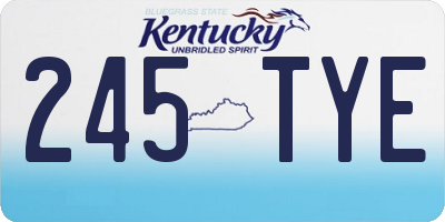 KY license plate 245TYE