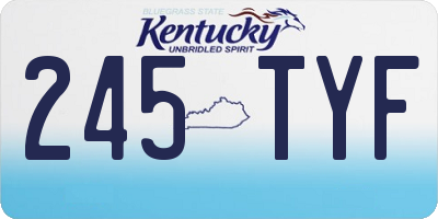 KY license plate 245TYF