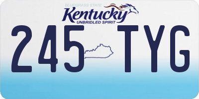 KY license plate 245TYG