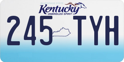 KY license plate 245TYH