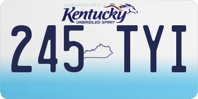 KY license plate 245TYI