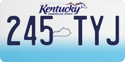 KY license plate 245TYJ