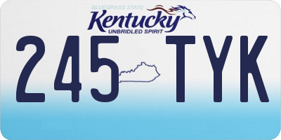 KY license plate 245TYK
