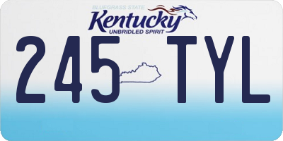 KY license plate 245TYL