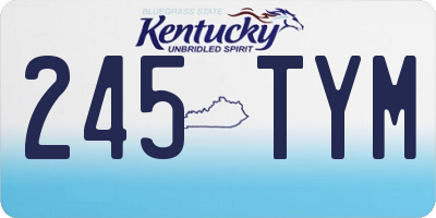 KY license plate 245TYM
