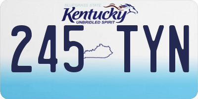 KY license plate 245TYN