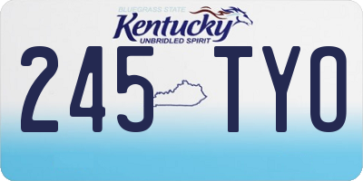KY license plate 245TYO