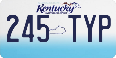 KY license plate 245TYP