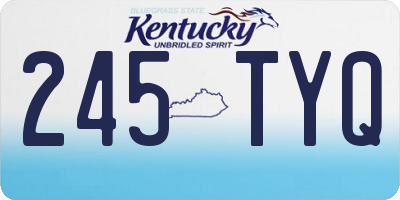 KY license plate 245TYQ