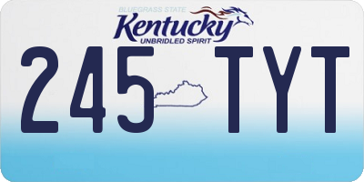 KY license plate 245TYT