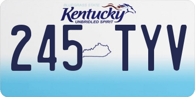 KY license plate 245TYV