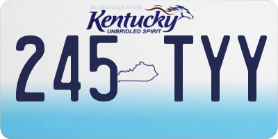 KY license plate 245TYY