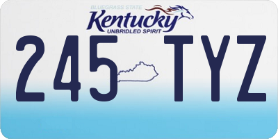 KY license plate 245TYZ