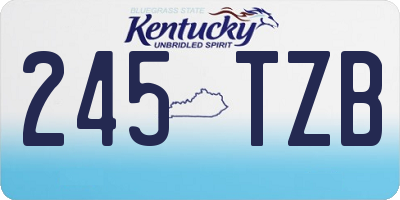 KY license plate 245TZB