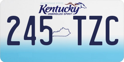 KY license plate 245TZC