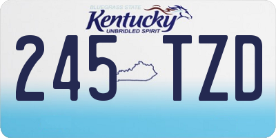 KY license plate 245TZD