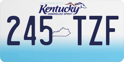 KY license plate 245TZF