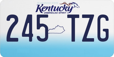 KY license plate 245TZG