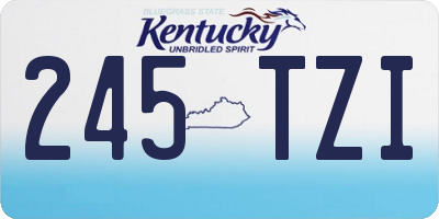 KY license plate 245TZI