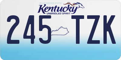 KY license plate 245TZK