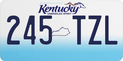 KY license plate 245TZL