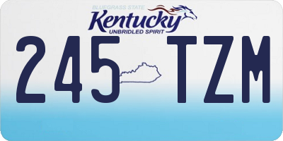 KY license plate 245TZM