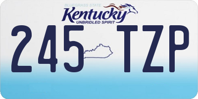 KY license plate 245TZP