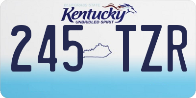 KY license plate 245TZR