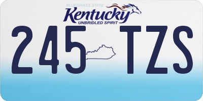 KY license plate 245TZS