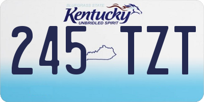 KY license plate 245TZT