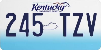 KY license plate 245TZV