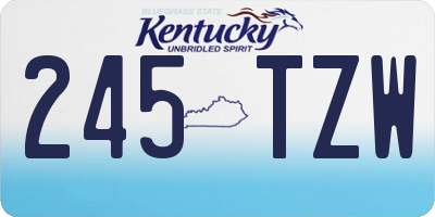 KY license plate 245TZW