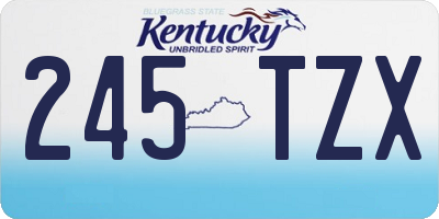 KY license plate 245TZX