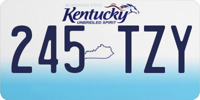 KY license plate 245TZY