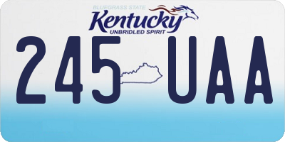 KY license plate 245UAA