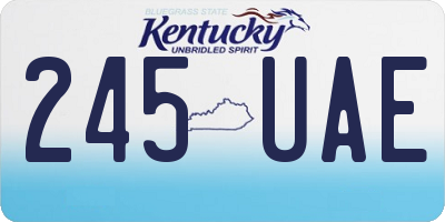 KY license plate 245UAE