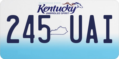 KY license plate 245UAI