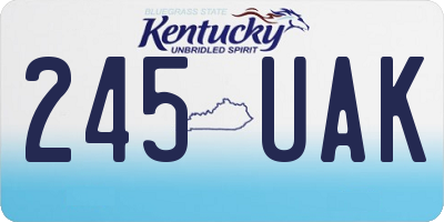 KY license plate 245UAK