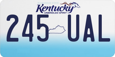KY license plate 245UAL
